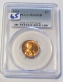1958 WHEAT CENT PCGS MS 65 RED