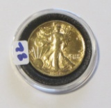 1942 WALKING LIBERTY HALF THAT HAS BEEN GOLD PLATED