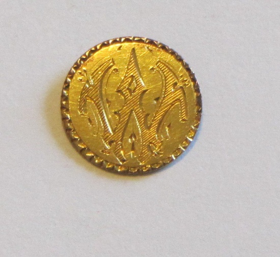 GOLD LOVE TOKEN FROM 1851 $1 LIBERTY HEAD