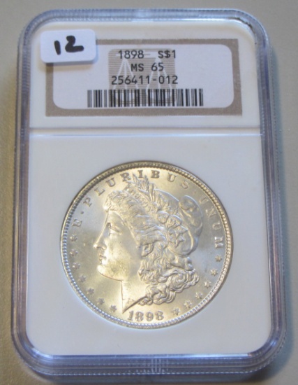 $1 1898 MORGAN GEM NGC MS 65