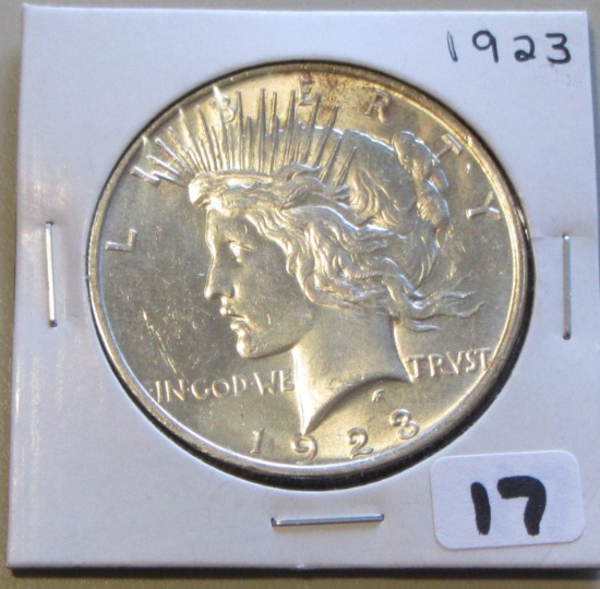 $1 1923 BU PEACE SILVER DOLLAR