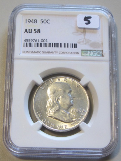 1948 FRANKLIN NGC AU 58