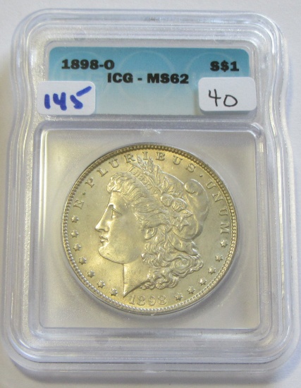 $1 1898-O MORGAN ICG MS 62