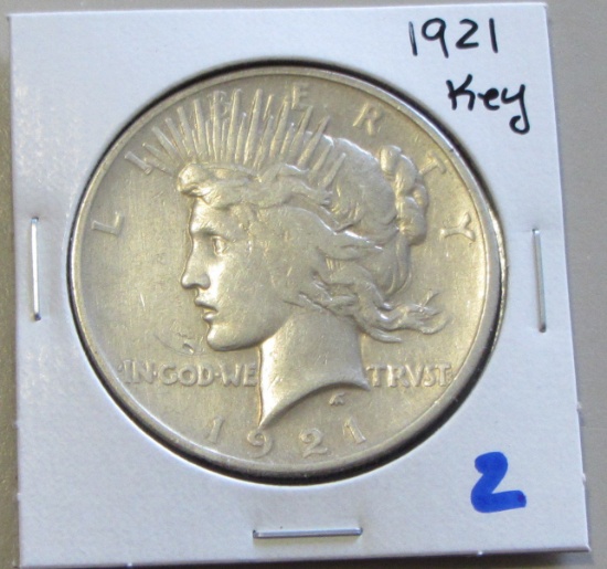 KEY DATE $1 1921 PEACE SILVER DOLLAR