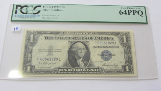 $1 1935-E SILVER CERTIFICATE PCGS 64 PPQ