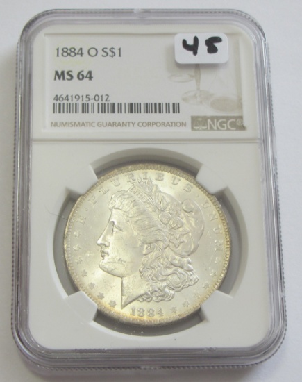 $1 1884-O MORGAN NGC MS 64