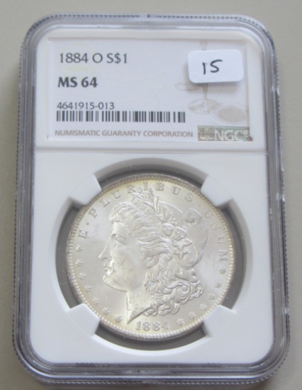 $1 1884-O MORGAN NGC MS 64