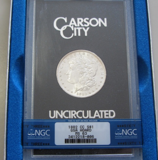 $1 1882-CC CARSON CITY MORGAN NGC MS 63 GSA HOARD