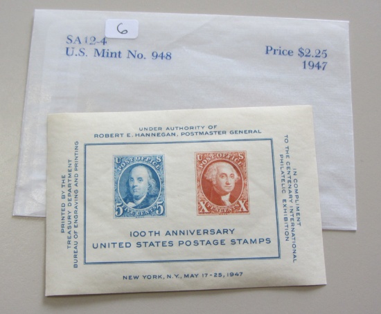 100TH ANNIVERSARY STAMP FRANKLIN WASHINGTON 5 AND 10 CENT COMMEMORATIVE