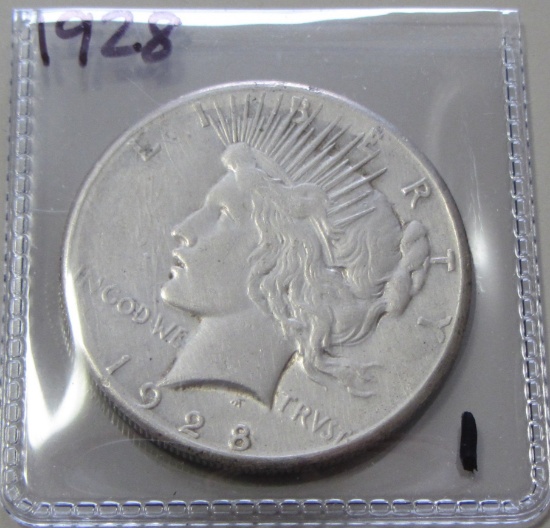 $1 1928 KEY DATE PEACE SILVER DOLLAR