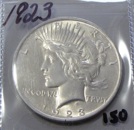 $1 1923 PEACE SILVER DOLLAR BU