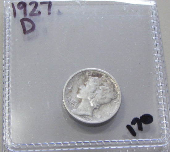 1927-D MERCURY DIME