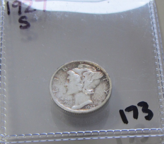 1927-S MERCURY DIME