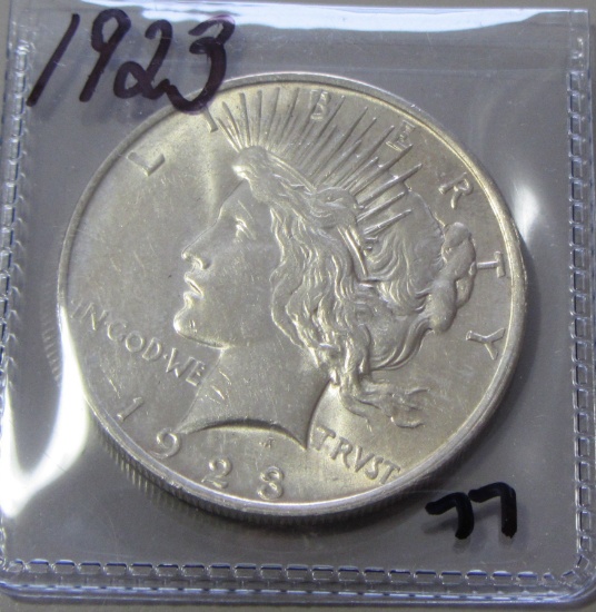 $1 1923 PEACE SILVER DOLLAR