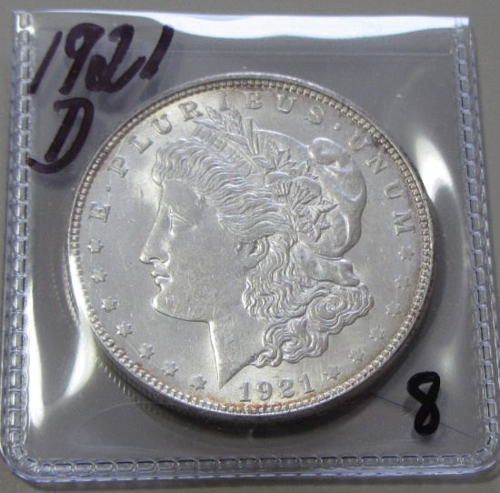 $1 1921-D MORGAN BU