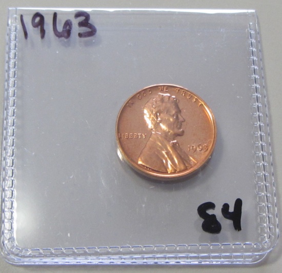 1963 UNCIRCULATED RED CENT