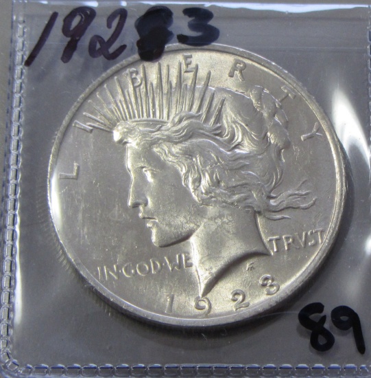 $1 BU 1923 PEACE DOLLAR