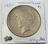 1921 Peace Dollar XF - Key Date 