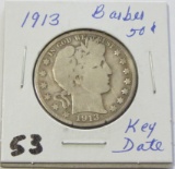 1913 Barber Half Dollar - Key Date
