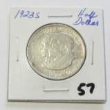 1923-S Monroe Commemorative Silver Half Dollar