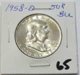 1958-D Franklin Half Dollar BU