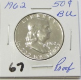 1962 Franklin Proof Half Dollar BU
