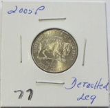 2005P - Error - UNC Bison Nickel - Detached Leg 