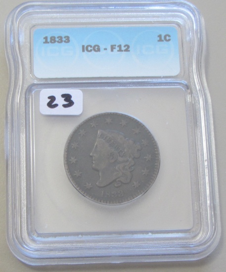 1833 SHARP LARGE CENT ICG FINE 12