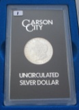 KEY DATE $1 1878-CC CARSON CITY GSA MORGAN UNCIRCULATED REVERSE CRACK IN PL