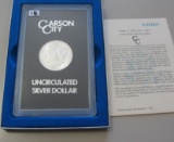 $1 1882-CC CARSON CITY MORGAN TOUGH DATE UNCIRCULATED WITH BOX AND PAPER