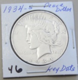 1934S Peace Dollar VG+/F - Key Date