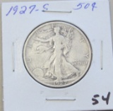 1927-S Walking Liberty Half Dollar VG