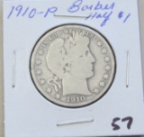 1910 Barber Half Dollar VG Better Date