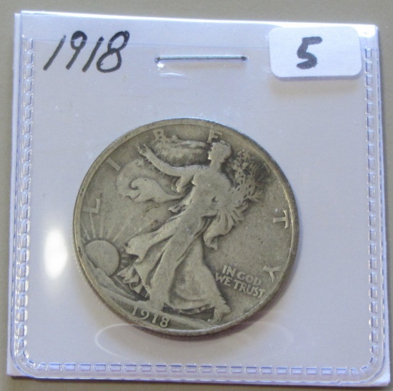 1918 WALKING LIBERTY HALF