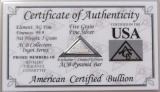 PYRAMID SEAL SILVER BAR .999 FINE 5 GRAINS