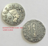 NEFERTITI PURE SILVER .999 FINE 1/10 OUNCE NEAT ITEM