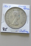 1957 South Africa 5 Silver Shillings