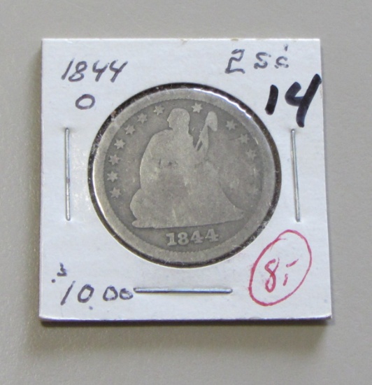 1844-O SEATED QUARTER