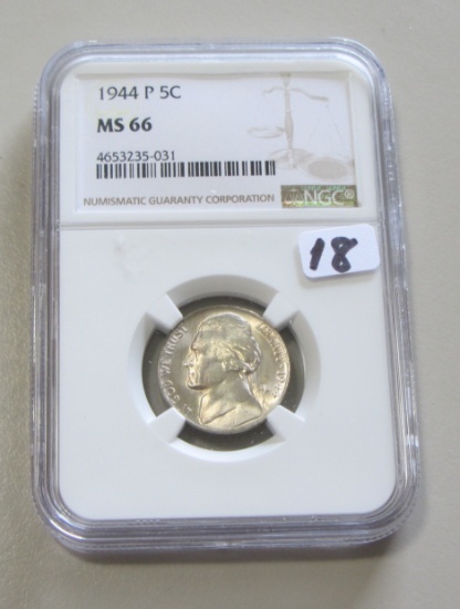 1944-P SILVER NICKEL NGC MS 66