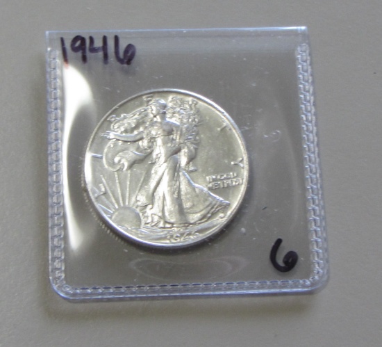 SHARP EYE APPEAL 1946 WALKING LIBERTY HALF HIGH GRADE