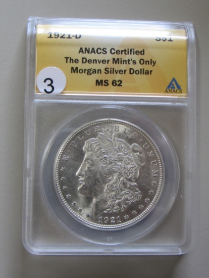 $1 1921-D ANACS 62