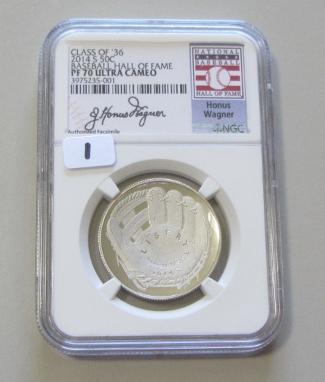 HONAS WAGNER 2014-S PROOF BASEBALL NGC PF 70 PERFECT