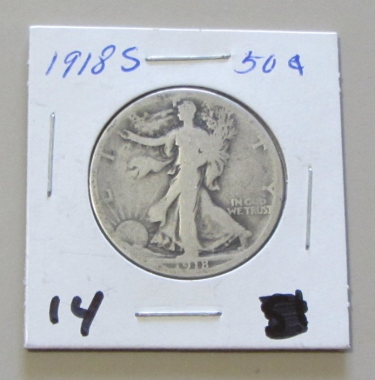 1918-S WALKING LIBERTY HALF