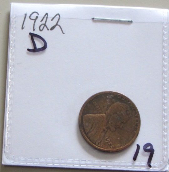 1922-D WHEAT CENT TOOLING AROUND D