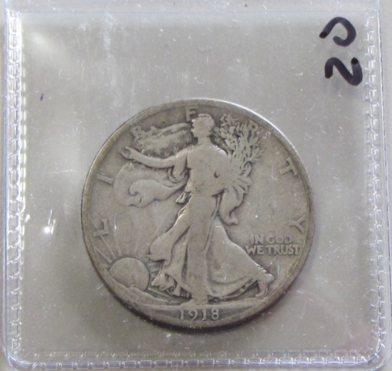 1918 WALKING LIBERTY HALF