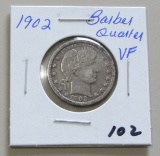1902 Barber Quarter VF