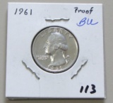 1961 Washington Proof Quarter BU