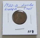 1922-D Weak D Lincoln Cent