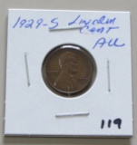 1929-S Lincoln Cent AU