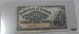 1900 Dominion of Canada Twenty Five Cent